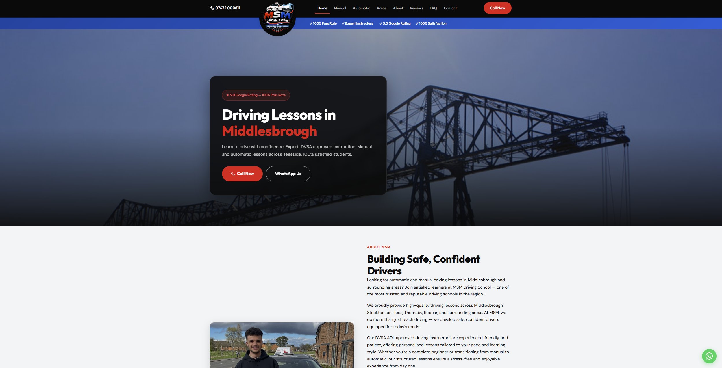 MSM Driving School website