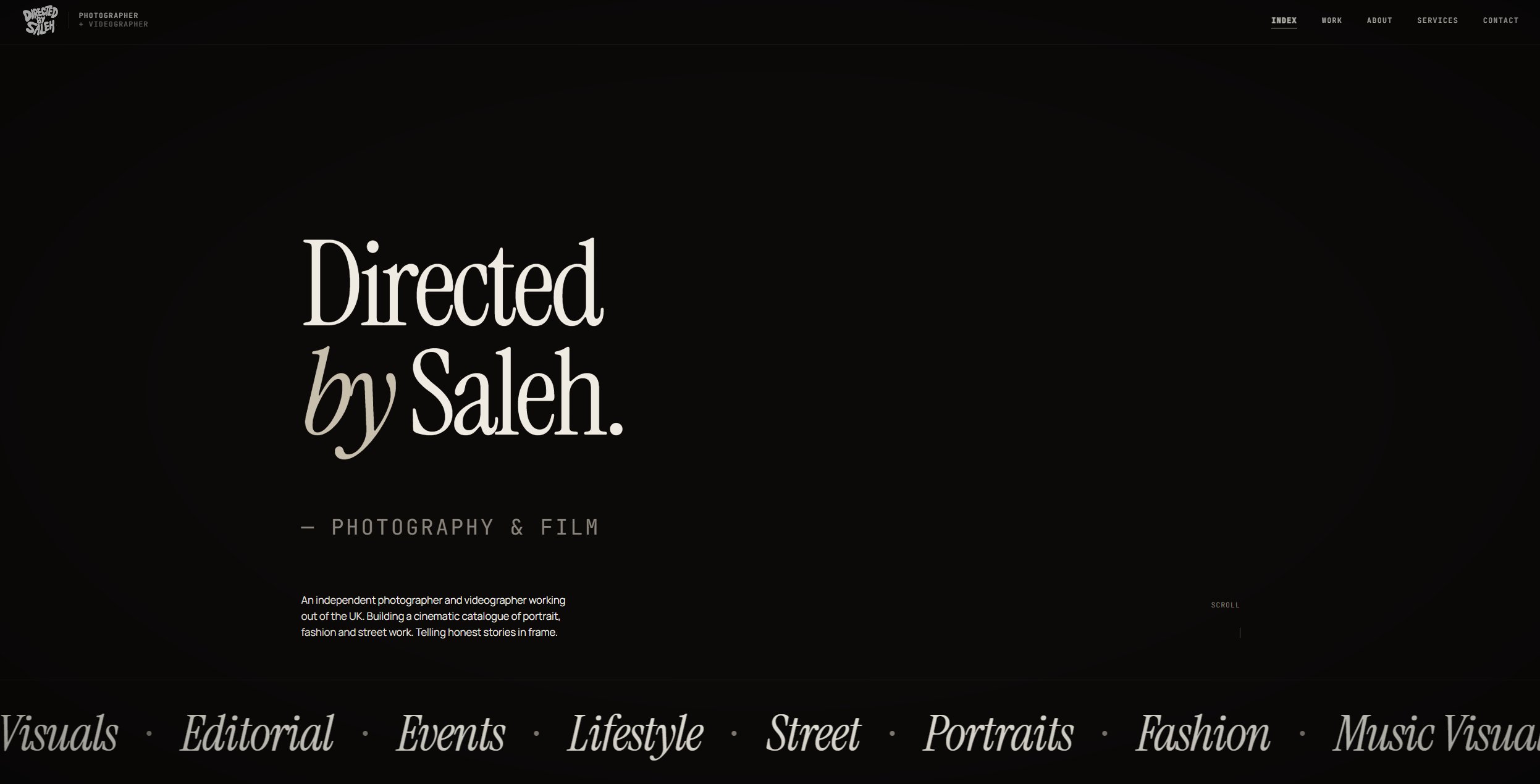 Directed by Saleh photography website